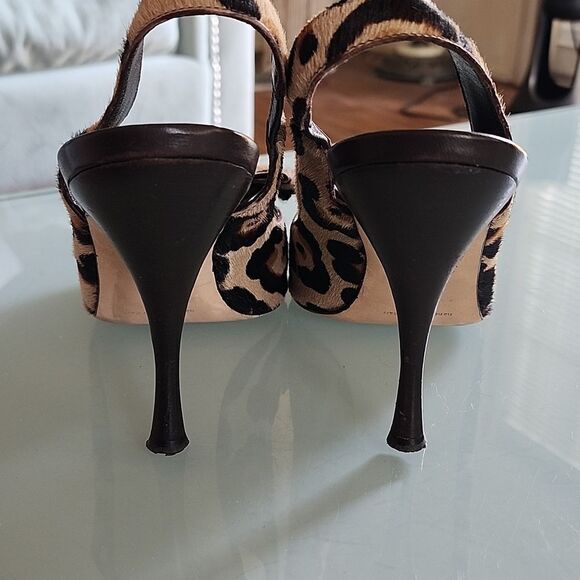Manolo Blahnik Calf Hair Animal Print Heels - Picture 4 of 11